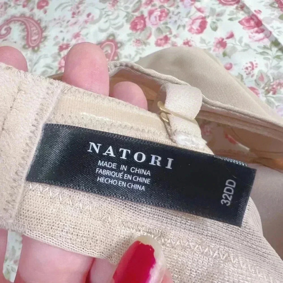 Natori Nude Bra Lined Mesh Overlay 32DD - Picture 5 of 6